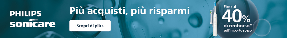 Cashback Sonicare: ricevi fino al 40% di rimborso
